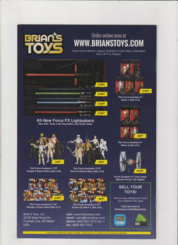 Darth Vader #20 NM- 9.2 2016 Star Wars Inspector Thanoth Action Figure Cover