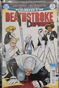 DEATHSTROKE # 23  2017  DC universe rebirth like father like daughter sook cover