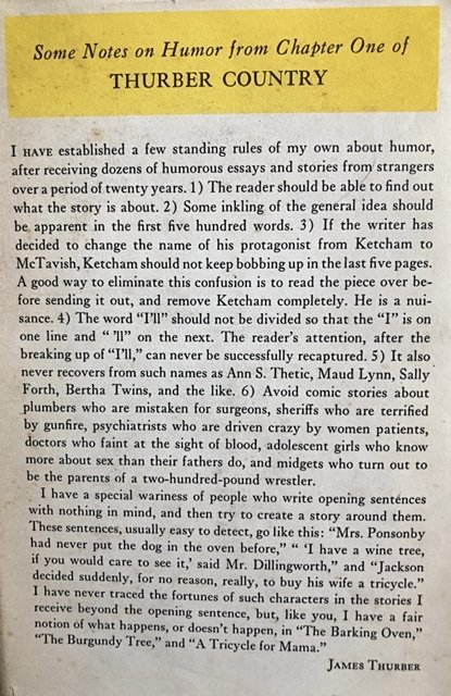Thurber country, 276p,1953,HCDJ..VG jacket..have mor thurber
