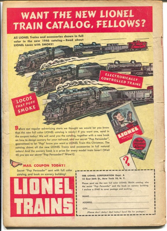 Tick Tock Tales #11 1946-ME-model railroad prank cover-Mighty Atom-VG