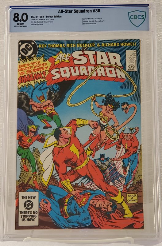 New CBCS Slab! All-Star Squadron #36 - CBCS 8.0 -  Superman/Shazam Fight