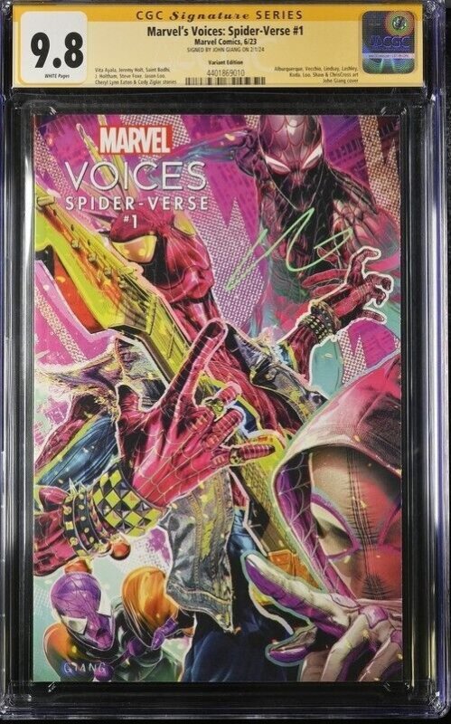 Marvel's Voice : Spider verse (2023) # 1 (CGC 9.8 SS) Signed John Giang *Variant