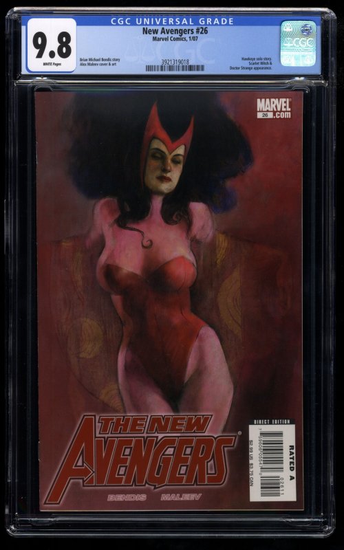 New Avengers #26 CGC NM/M 9.8 Scarlet Witch Doctor Strange Appearances!