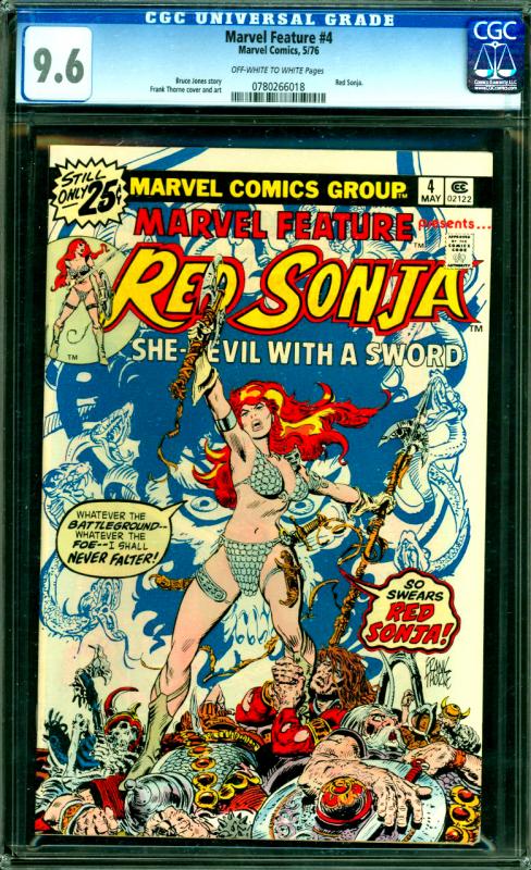 Marvel Feature #4 CGC Graded 9.6 Red Sonja