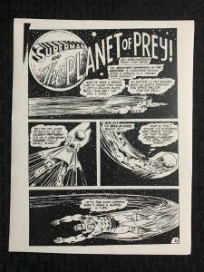 1971 SUPERMAN PLANET OF PREY ACTION #407 DC Comics 8pg B&W Preview FN+ 6.5