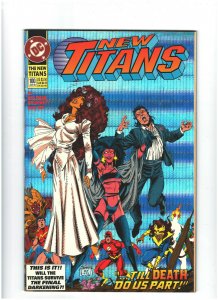 New Titans #100 VF/NM DC Comics 1993 Foil Cover, Nightwing & Starfire