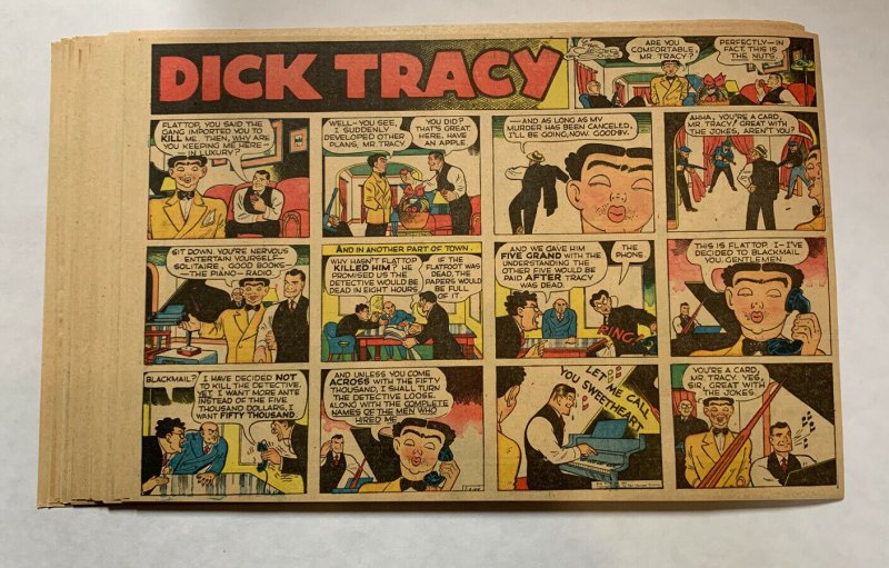 Dick Tracy Newspaper Comics Sundays 1944 Complete Year Great Shape 52 Total