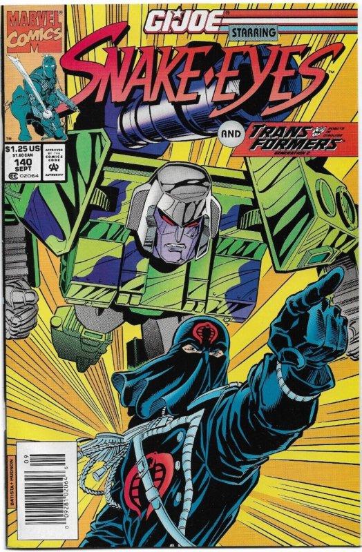 GI JOE#140 VF/NM 1993 NEWSTAND EDITION MARVEL COMICS