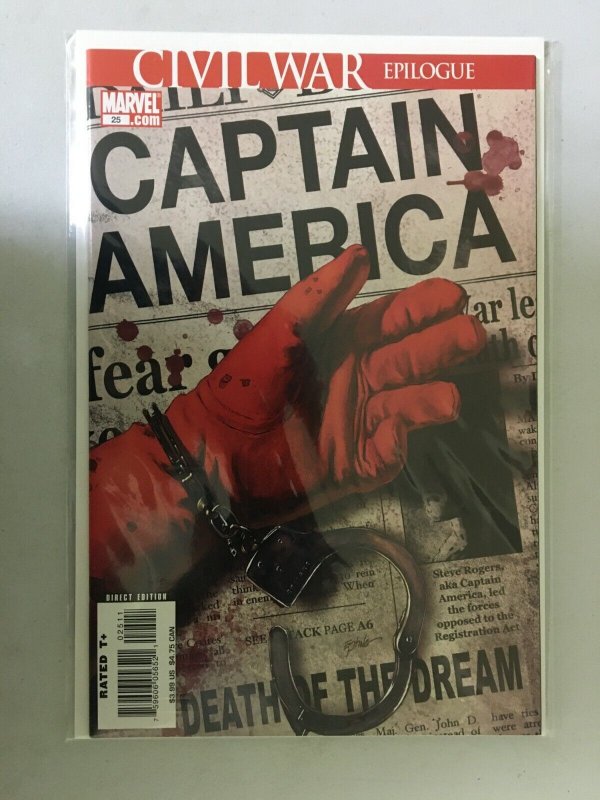 Captain America #25 A Marvel (5th series) 9.4 CGC it! NM Civil War (2007)