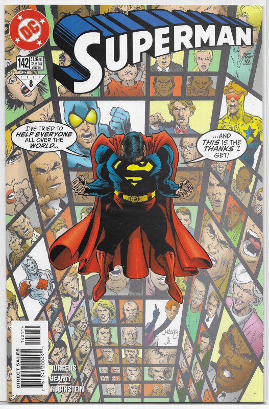Superman (vol. 2, 1987) #142 VF Jurgens/Jeanty, Outburst