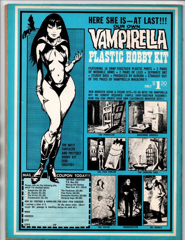 Vampirella #15 - vampire - Horror Magazine - Warren - 1971 - VG+