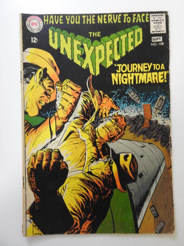 The Unexpected #108 (1968) VG Condition Centerfold detached top staple