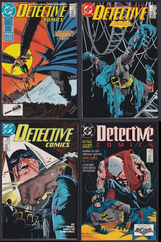 Detective Comics 595 596 597 598 DC 1989 Lot of 4 Batman Bane