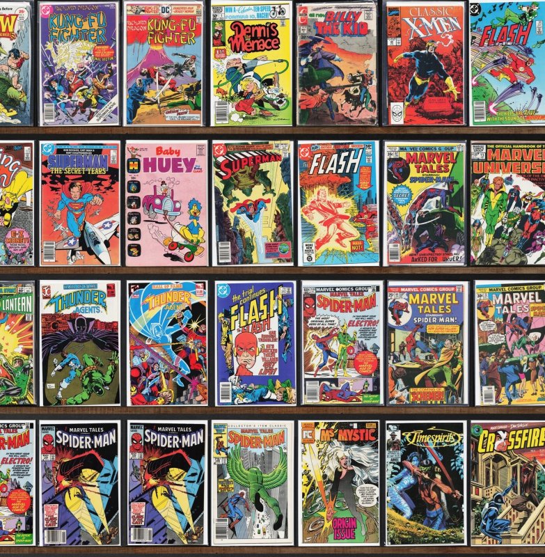 Huge Lot 130+ Comics with Marvel Tales, The Flash, Green Lantern & More!