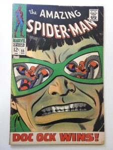 The Amazing Spider-Man #55 (1967) VG- Condition moisture stain