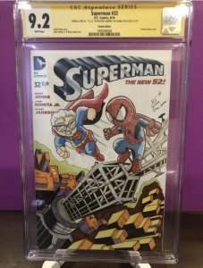 Spiderman Superman Ross Andru Stan Lee original art sketch CGC 9.8 9.2 Omar Soto