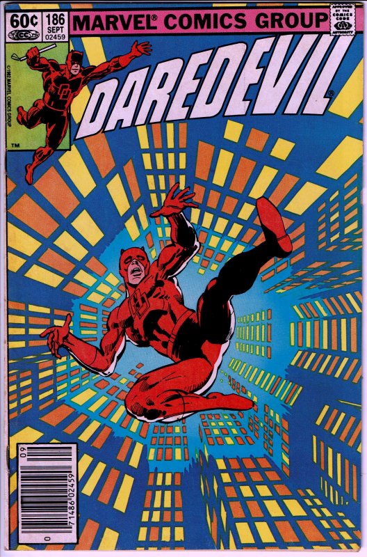 Daredeviil #186 - FINE - Frank Miller Cover