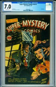 Super-Mystery Vol. 6 #4 CGC 7.0 1947 Great MEAT CLEAVER cvr- 2090628002