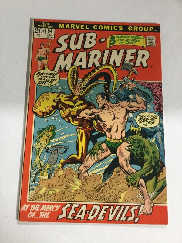 Sub-Mariner 54 Nm Near Mint Marvel Comics