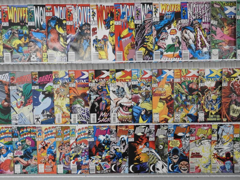 Huge Lot of 210+ Comics W/ Iron Man, Moon Knight, Wolverine Avg. FN+ Condition!