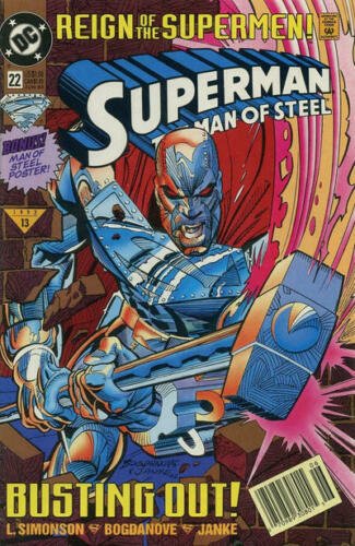 Superman: The Man of Steel #22 (Newsstand) FN; DC | Reign of the Supermen - we c 