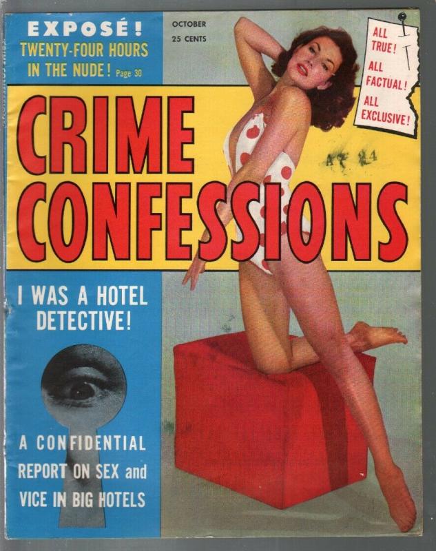 Crime Confessions 10/1956-Skye-lynch mob-hooded menace-terror-FN-