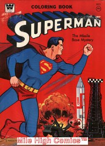 SUPERMAN COLORING BOOK - MISSLE BASE MYSTERY (#1031) (1965  #1 WHITMAN Fine