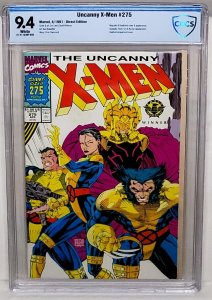 Uncanny X-MEN #275 Direct Edition CBCS 9.4 Jim Lee Marvel Comics