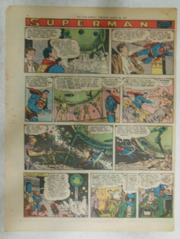 Superman Sunday Page #909 by Wayne Boring from 3/31/1957 Size ~11 x 15 inches