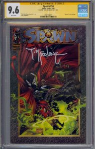 SPAWN #50 CGC 9.6 SPAWN #1 COVER HOMAGE SS SIGNED TODD MCFARLANE WHITE PAGES 001