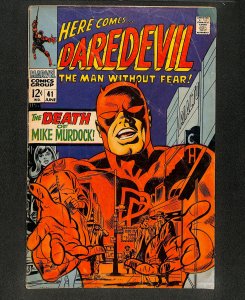 Daredevil #41 Death Of Mike Murdock! Stan Lee & Gene Colan!