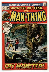 Fear #10 1973 1st Man-Thing in title-marvel comic book VF+