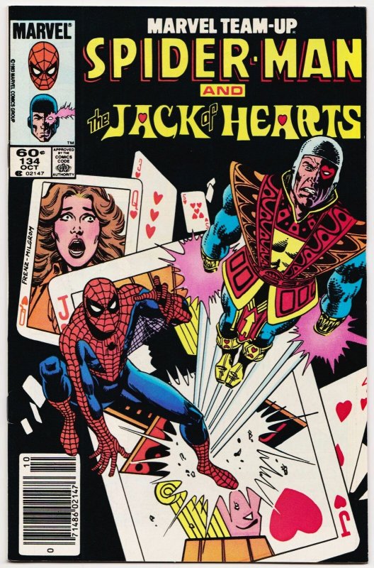 Marvel Team-Up #134 Spider-Man & The Jack of Hearts (1983) FN