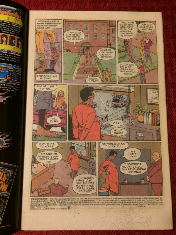 Wonder Woman #54 DC Comics (1991 Perez VF