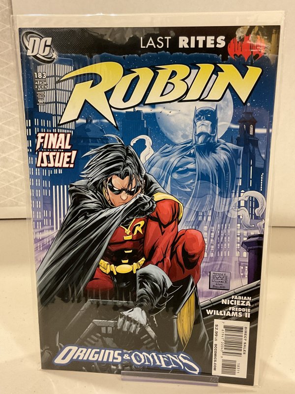 Robin #183  2009  9.0 (our highest grade)  Tim Drake!  Final Issue! Last Rites!