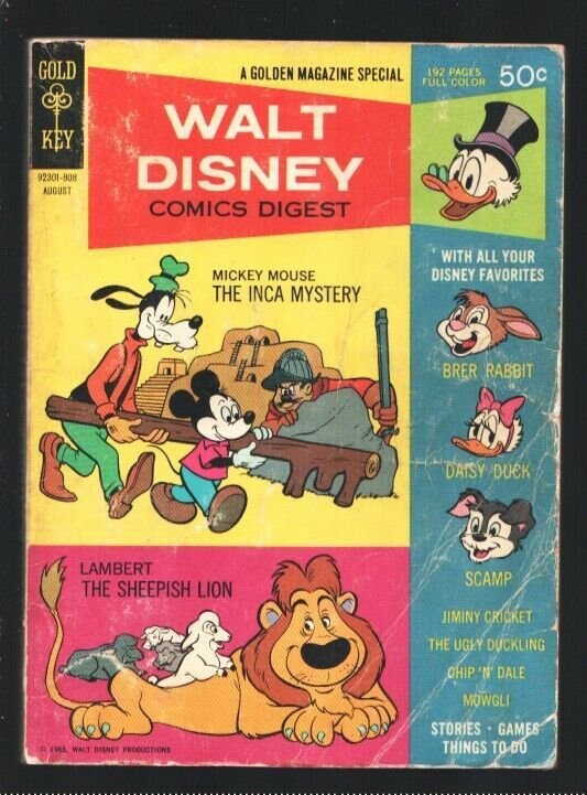 Walt Disney Comics Digest #3 1968-Carl Barks art-Uncle Scrooge-Captain Hook-P...