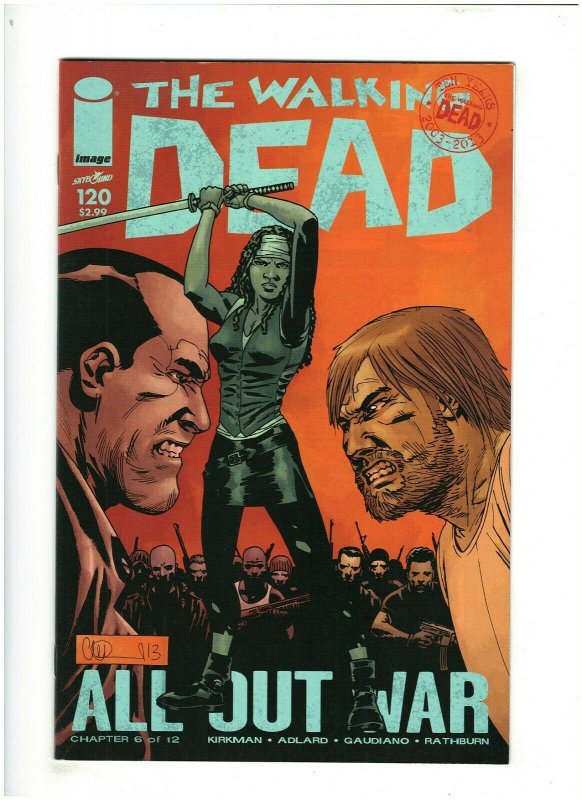 The Walking Dead #120 NM- 9.2 Image Comics 2014 All Out War pt.6 Negan 
