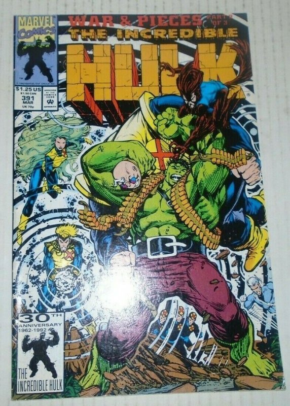 The Incredible Hulk # 391 March 1992 Marvel Strong Guy Tiny X-Factor