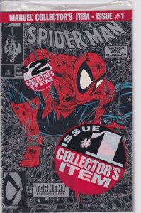 SPIDER-MAN #1 Silver Edition bagged (Aug 1990) NM+ 9.6