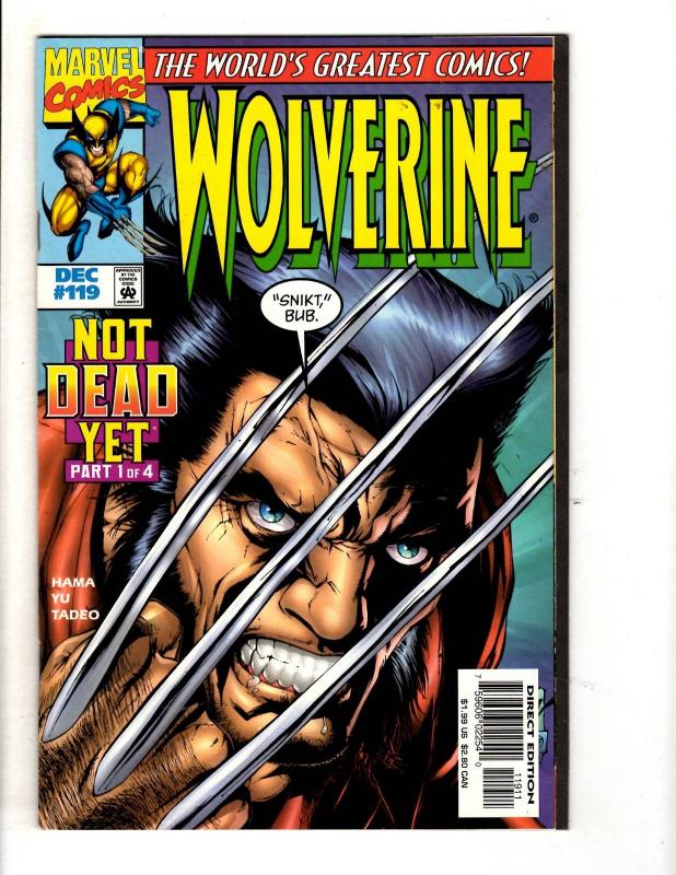 Lot Of 8 Wolverine Marvel Comic Books # 117 118 119 120 121 122 123 124 XMen MF8