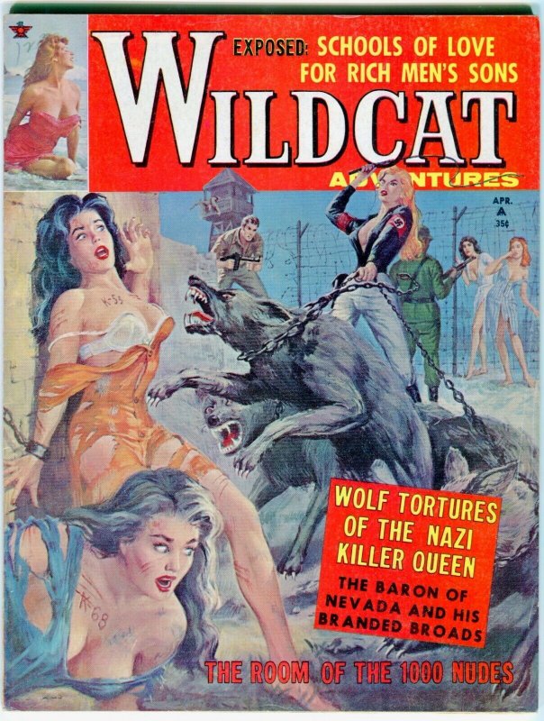 WILDCAT ADVENTURES   April 1962  Nazi Concentration Camp  Men's Adventur...