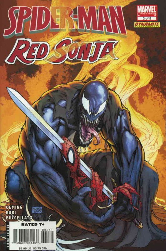 Spider-Man/Red Sonja #3 VF/NM ; Marvel | Michael Turner Venom