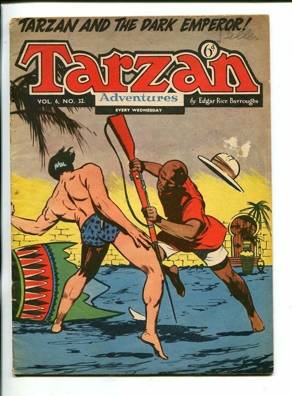 TARZAN ADVENTURES--VOL 6 #32-1956-HOGARTH ART-fn