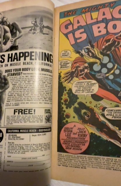 THOR #162 1969 SILVER AGE 3.5 BEGINNING OF GALACTUS ORIGIN! KIRBY ART! KEY!!