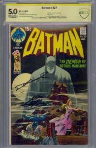 BATMAN #227 CBCS 5.0 CLASSIC NEAL ADAMS COVER SS SIGNED NOT CGC