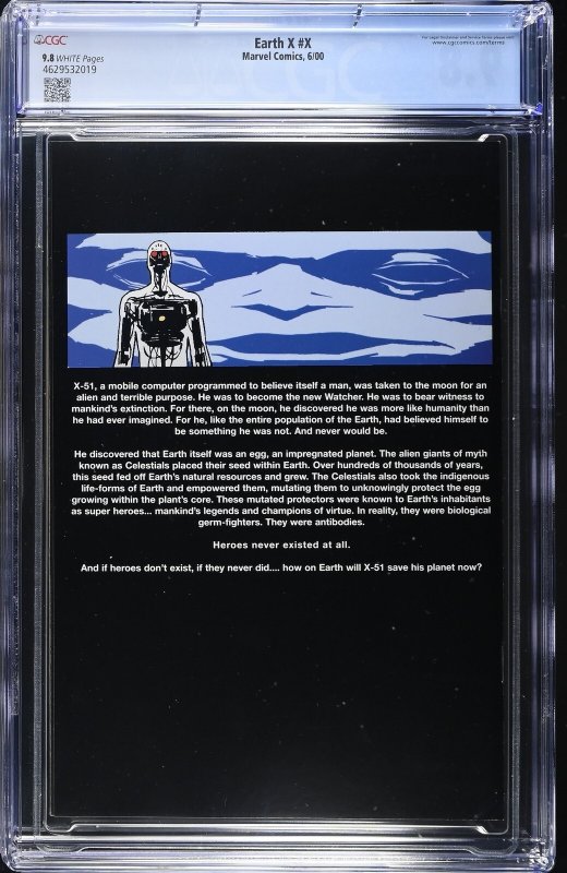 Earth X #X (6/00) Graded CGC 9.8