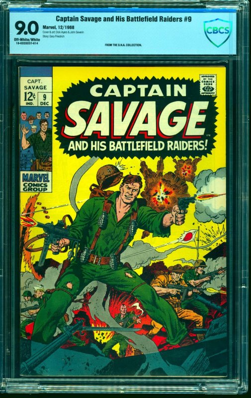 Captain Savage and His Battlefield Raiders #9 CBCS VF/NM 9.0 Off White to White