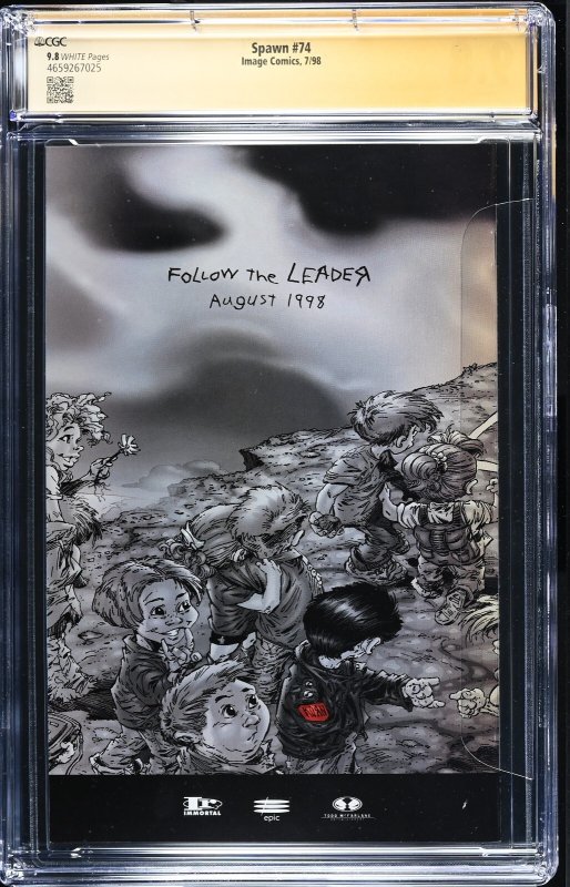 Spawn (1998) # 74 (CGC 9.8 SS) Signed Greg Capullo * Image Comics * Census = 5