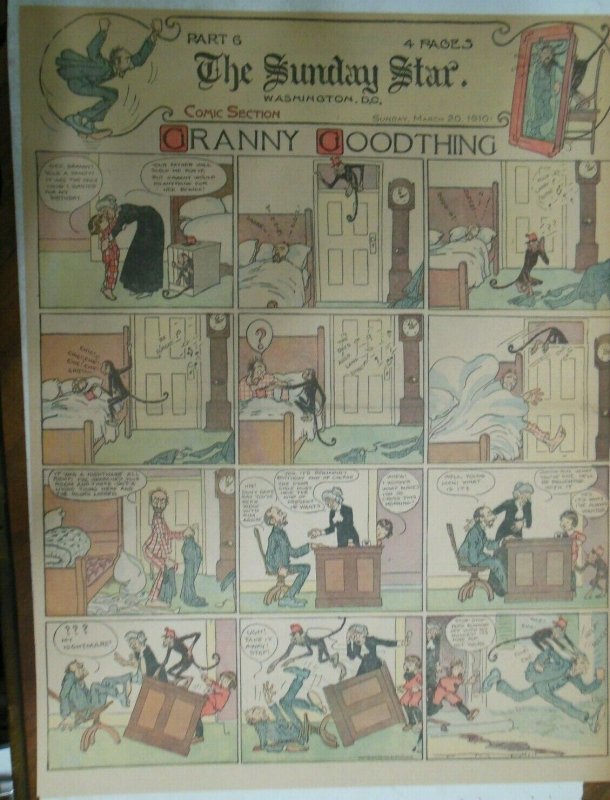 Granny Goodthing Sunday Page by Follett  from 3/20/1910 Full Page Size!