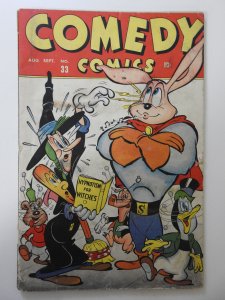 Comedy Comics #33 (1946) GD+  2 in cumulative spine split, rust on top staple